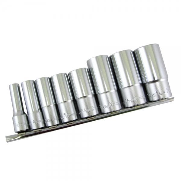 British Standard Whitworth 8 pc 12-pt Deep Well Socket set Koken 3/8 ...