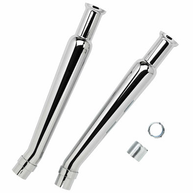 NCS Stainless Steel Motorcycle Muffler – 12" Reverse Cone, 2.25" Inlet, Aggressive Sound
