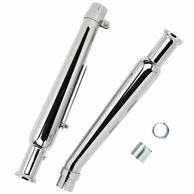 Cocktail Shaker Mufflers - Upswept - Left and Right Side - for 1-1/2 to 1-3/4 inch Exhaust Pipes