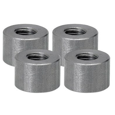 Threaded Steel Bungs 1/2 inch long - 3/8-16 thread - 4 pack