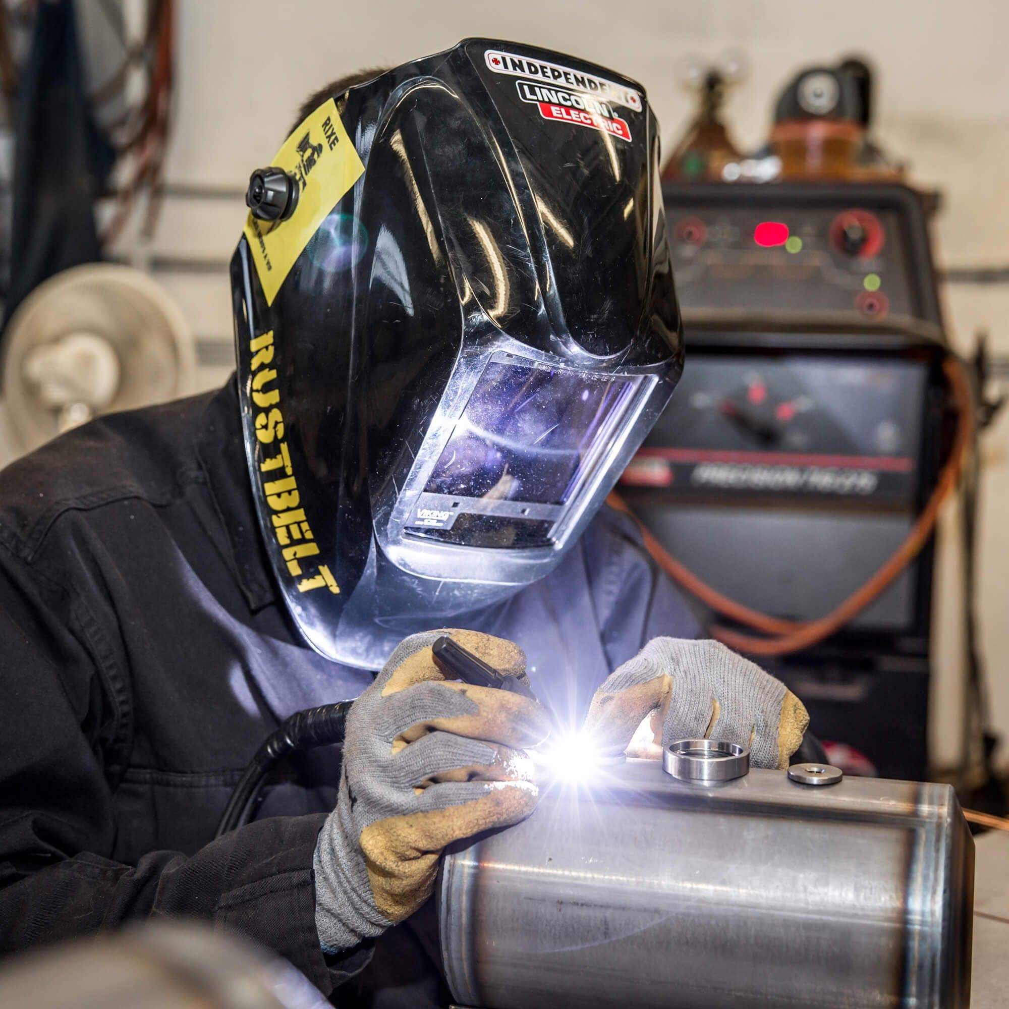 Lowbrow Customs Dimpled Steel Motorcycle Oil Tank for Triumph Choppers