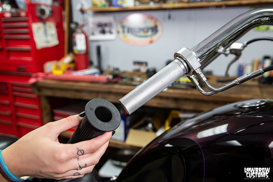 How To Install Motorcycle Grips in 3 Steps – Lowbrow Customs