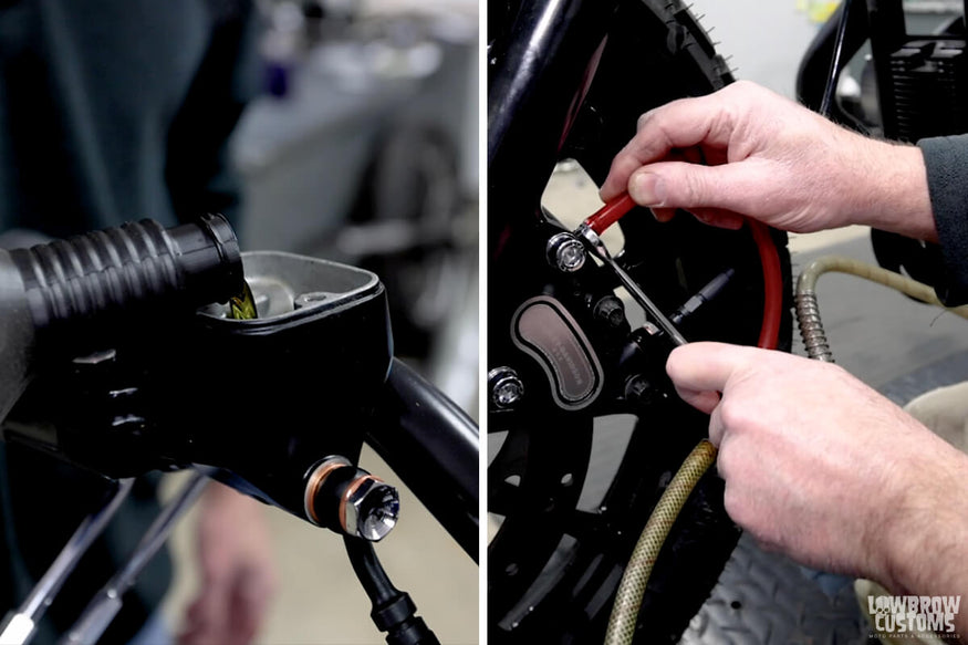 Brake Line Support How to Make Custom Brake Lines for Your Motorcycle - Lowbrow Customs