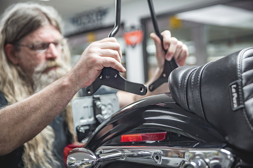 How to Install Sissy Bar on a HarleyDavidson Sportster Lowbrow Customs